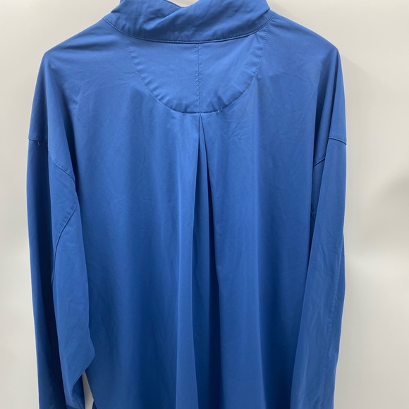 NIKE Golf Mens BLUE Quarter 1/4 Zip Jacket XL Pullover Windbreaker Wind Jacket L - Picture 2 of 6